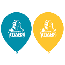 Gold Coast Titans Printed Balloons | NRL Balloons Pack of 10
