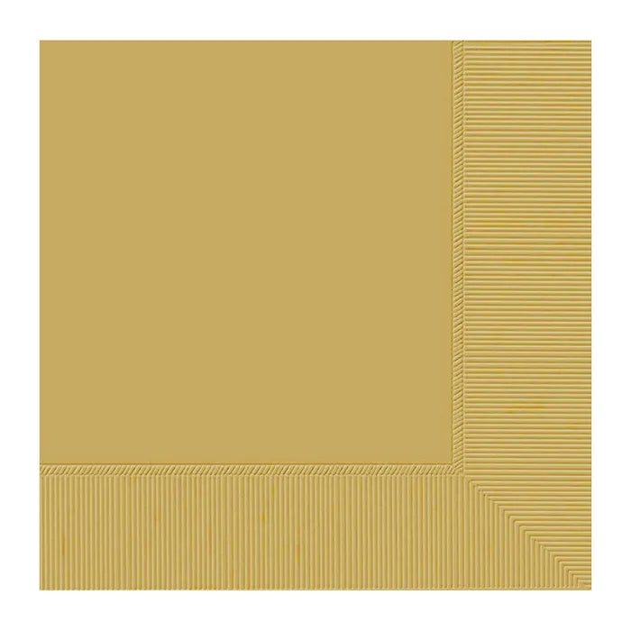 GOLD LUNCHEON NAPKINS / SERVIETTES (PACK OF 20)