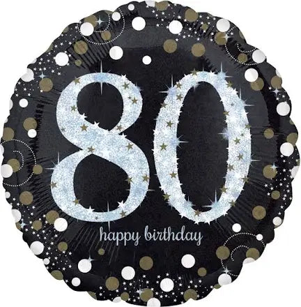 SPARKLING CELEBRATIONS 80TH BIRTHDAY FOIL BALLOON