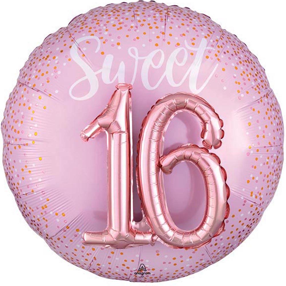 SWEET SIXTEEN PINK BLUSH - 3D FOIL BALLOON