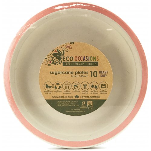 Sugarcane Lunch Plates 180mm Rose Gold P10