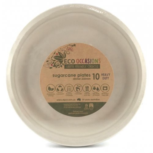 Sugarcane Dinner Plates 230mm Natural P10