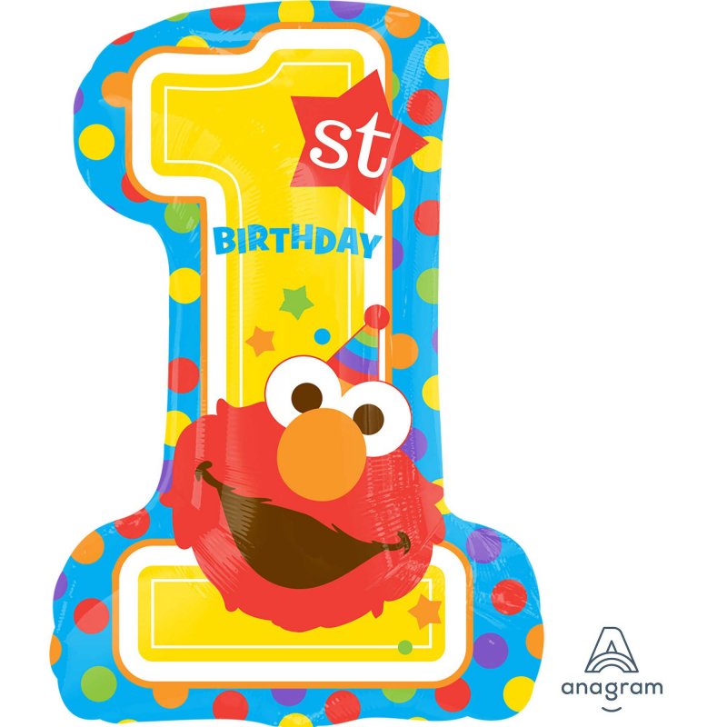 SUPERSHAPE XL SESAME STREET 1ST BIRTHDAY P38
