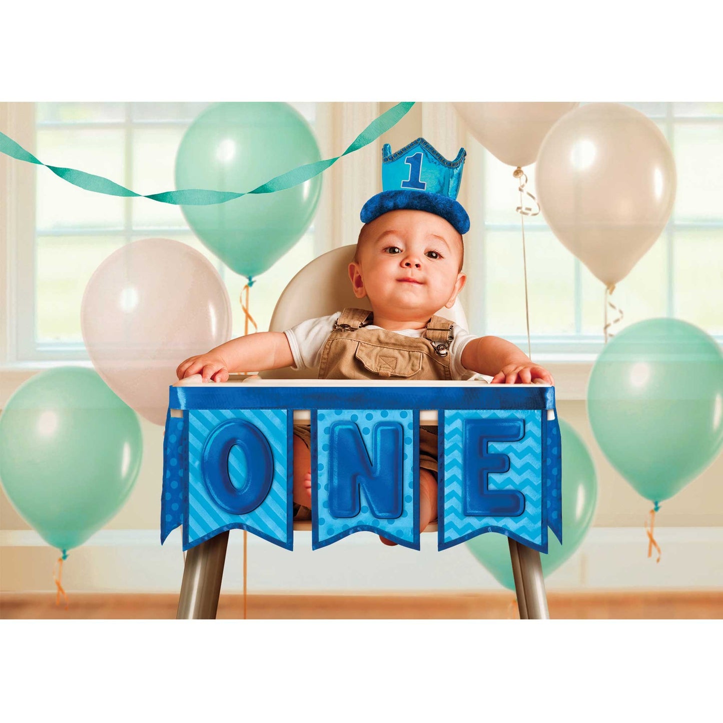 1ST BIRTHDAY BOY HIGH CHAIR DECORATION KIT