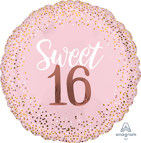 JUMBO SWEET SIXTEEN BLUSH FOIL BALLOON