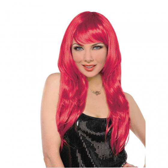RED GLAMOROUS WIG