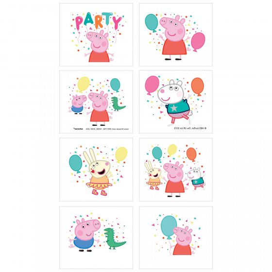 Peppa Pig Confetti Party Tattoos