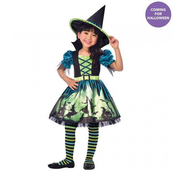 Costume Hocus Pocus Witch Girls 4-6 Years