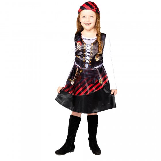 PIRATE GIRL COSTUME (SIZE 6-8)