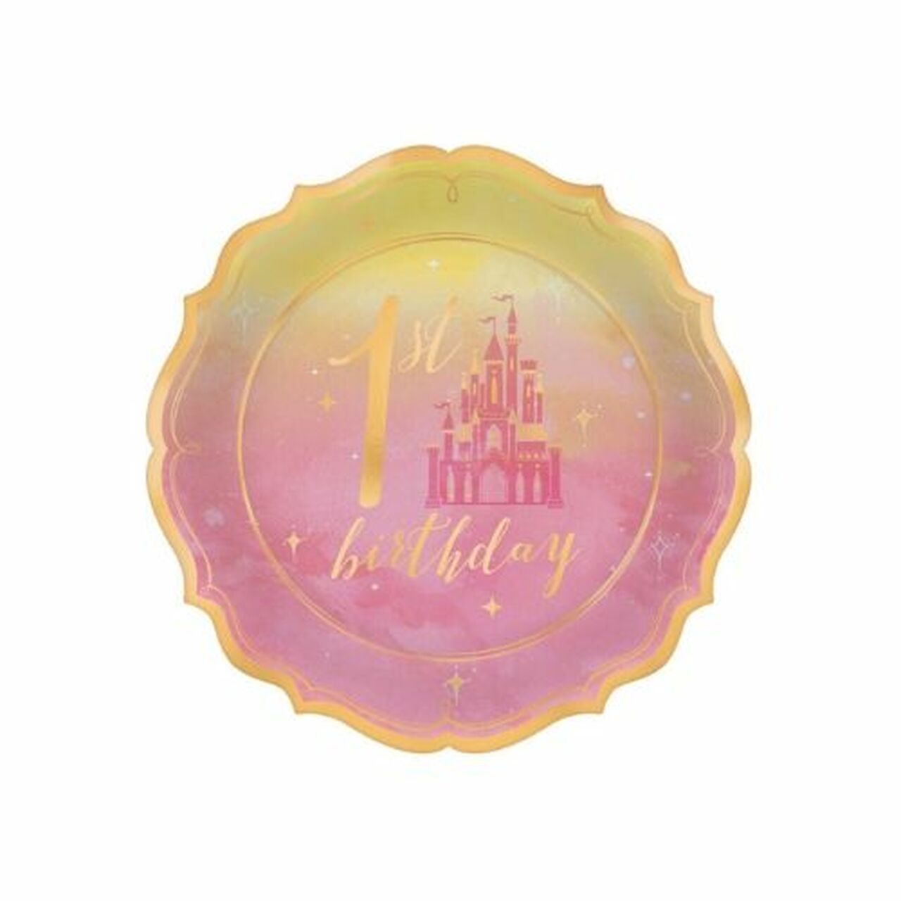Disney Princess 1st Birthday Plates