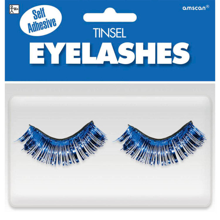 TEAM SPIRIT BLUE TINSEL EYELASHES