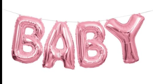 BABY Air-Filled Decoration (Pink)