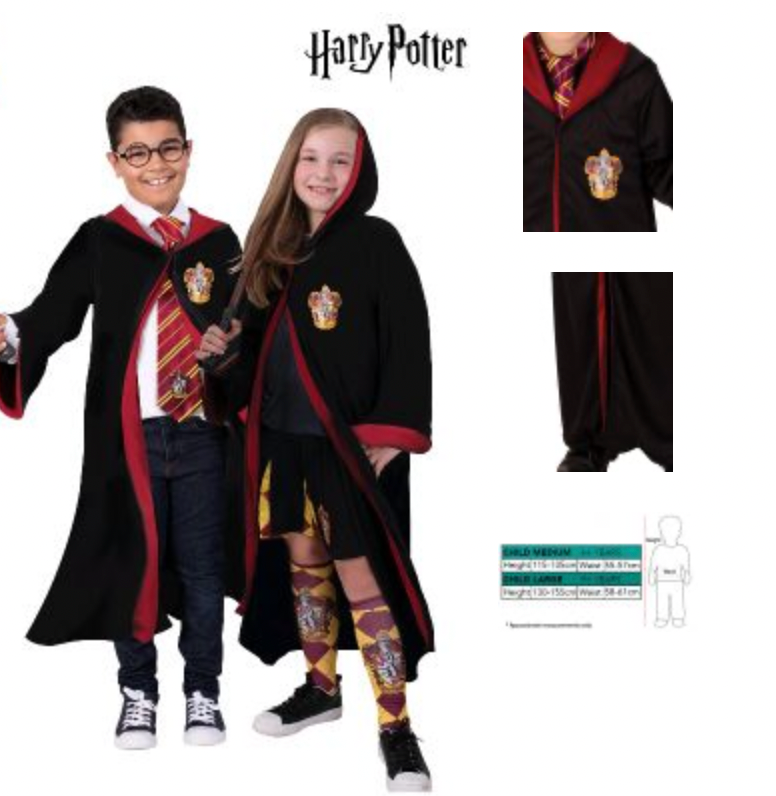 HARRY POTTER GRYFFINDOR ROBE 6+ YEARS