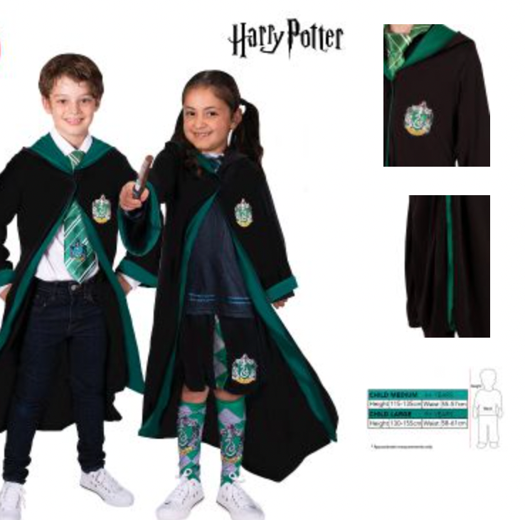 HARRY POTTER SLYTHERIN ROBE 6+ YEARS
