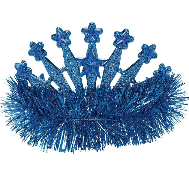 BLUE PLASTIC TIARA