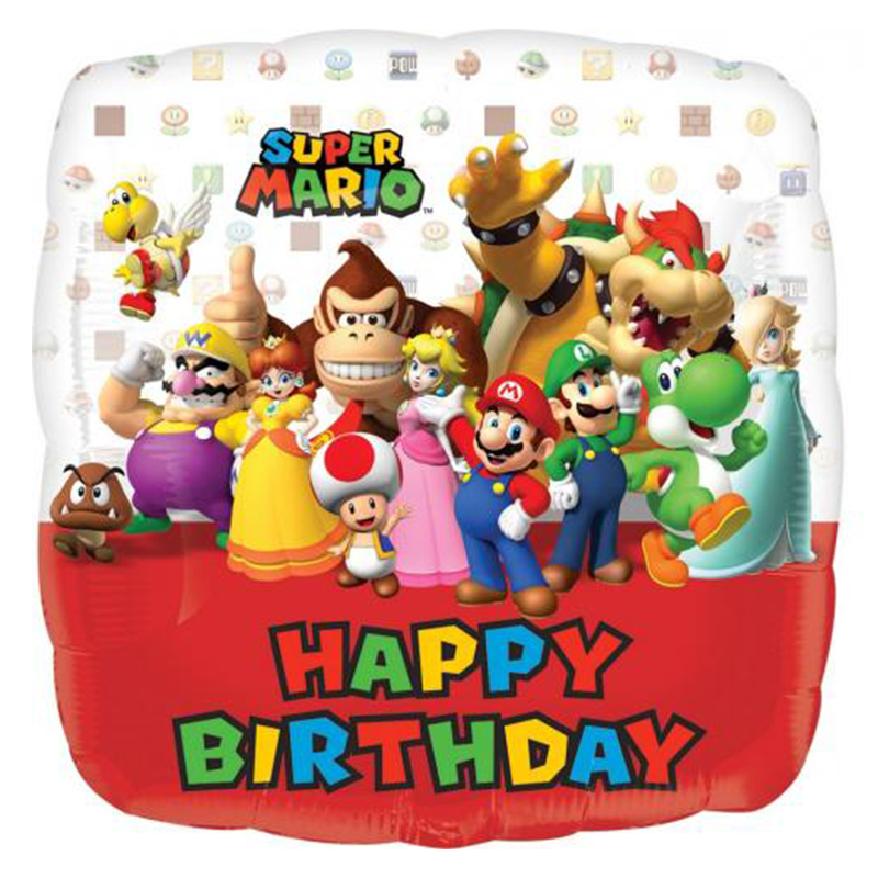 SUPER MARIO BROTHERS HAPPY BIRTHDAY 45cm FOIL BALLOON