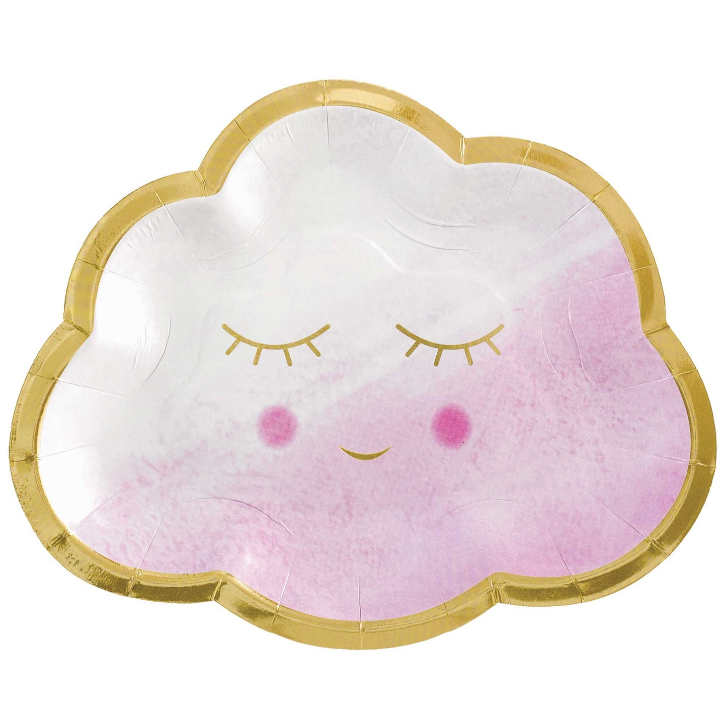 Oh Baby Girl Metallic Dessert Plates 8pk - Cloud