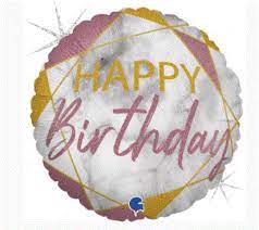 MARBLE MATE HAPPY BIRTHDAY ROSE GOLD FOIL
