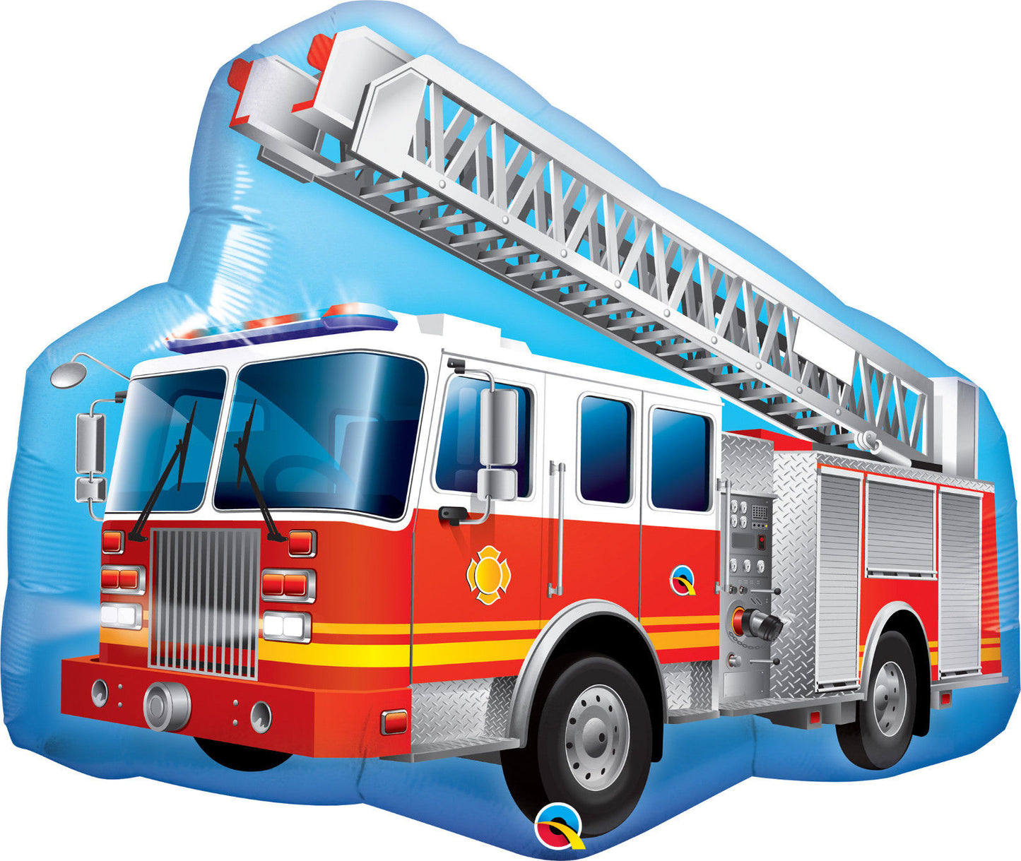 Fire Truck Super Shape Foil Balloon 85cm
