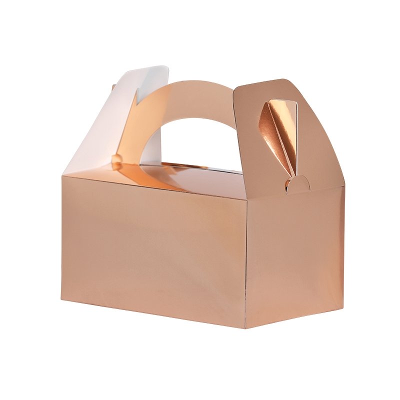 FS METALLIC ROSE GOLD LUNCH/TREAT BOX (PACK OF 5)