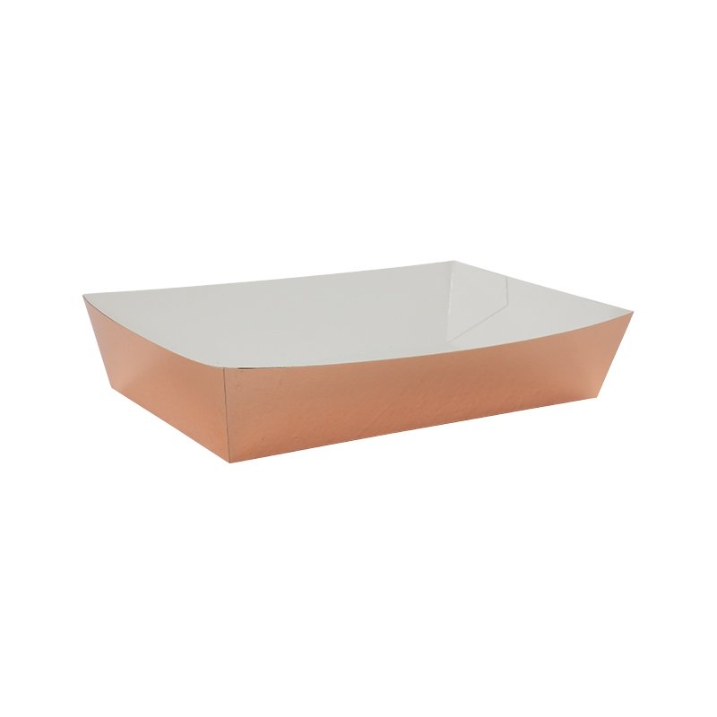 FS METALLIC ROSE GOLD LUNCH TRAY (PACK OF 10)