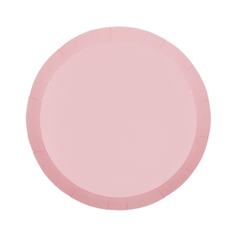 FS PAPER ROUND SNACK PLATE 7" CLASSIC PINK 10PK