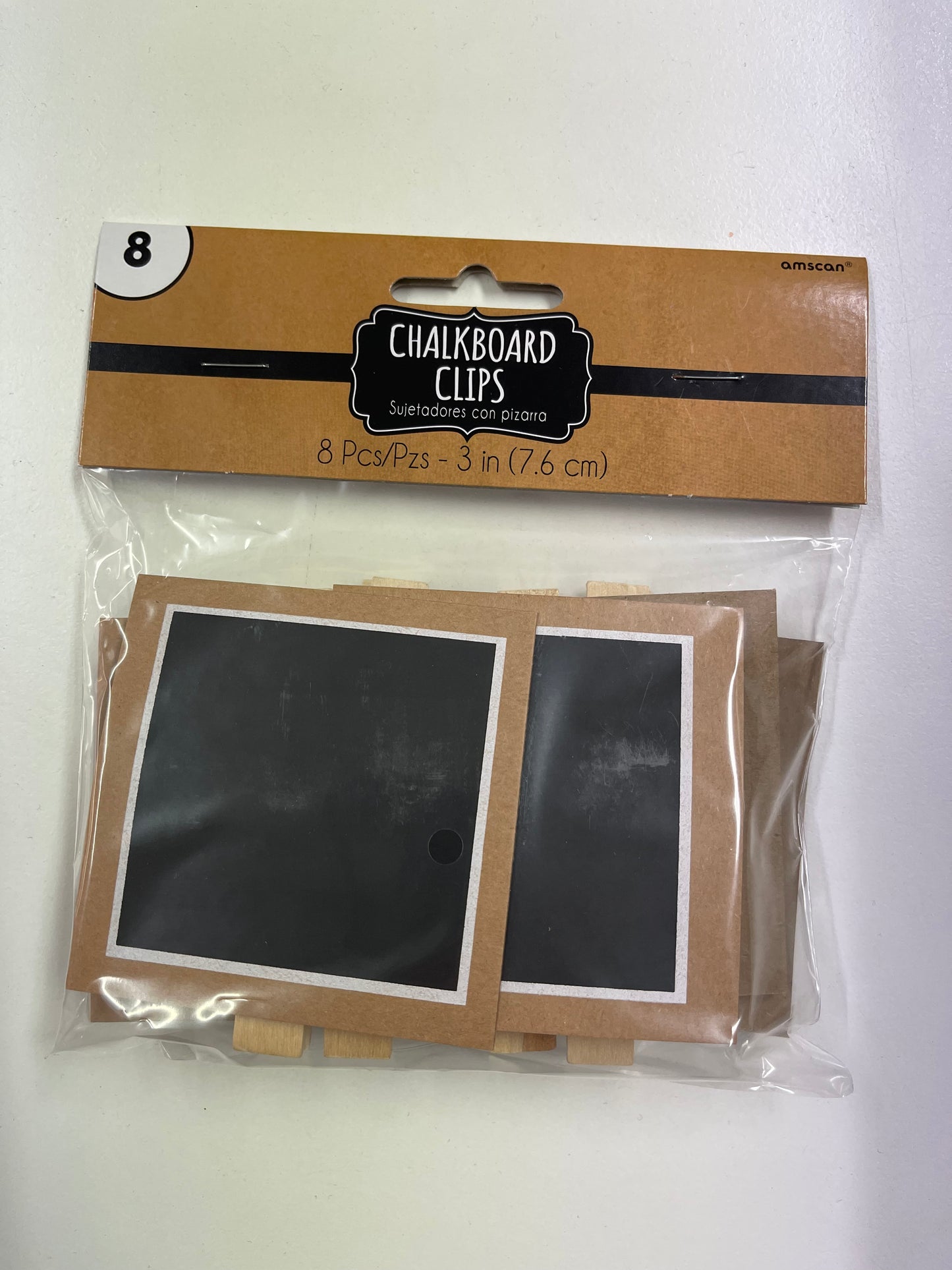 CHALKBOARD CLIPS PK8