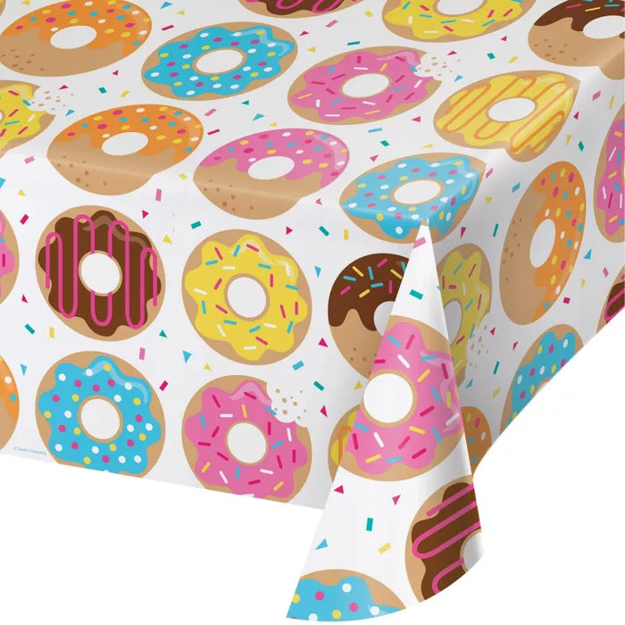 DONUT TIME PLASTIC TABLECLOTH