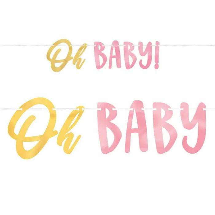 OH BABY GIRL LETTER BANNER