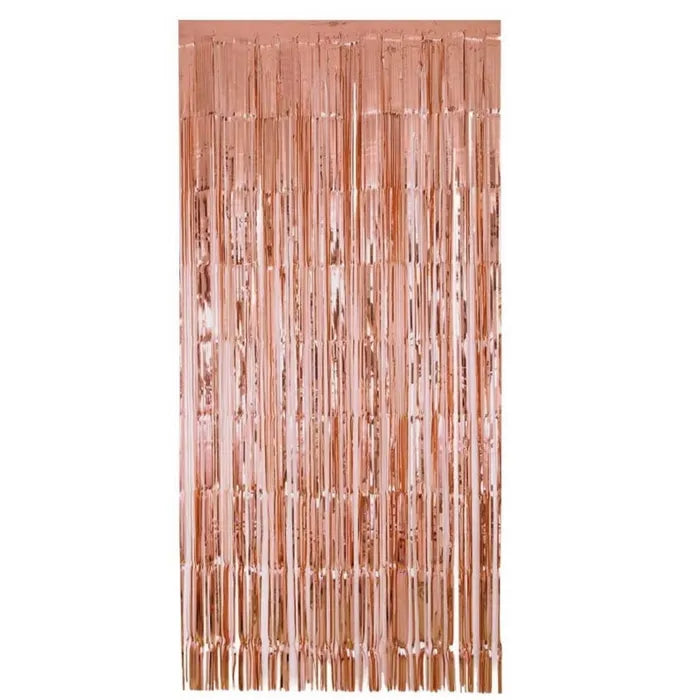 METALLIC ROSE GOLD FOIL CURTAIN 1M X 2.4M