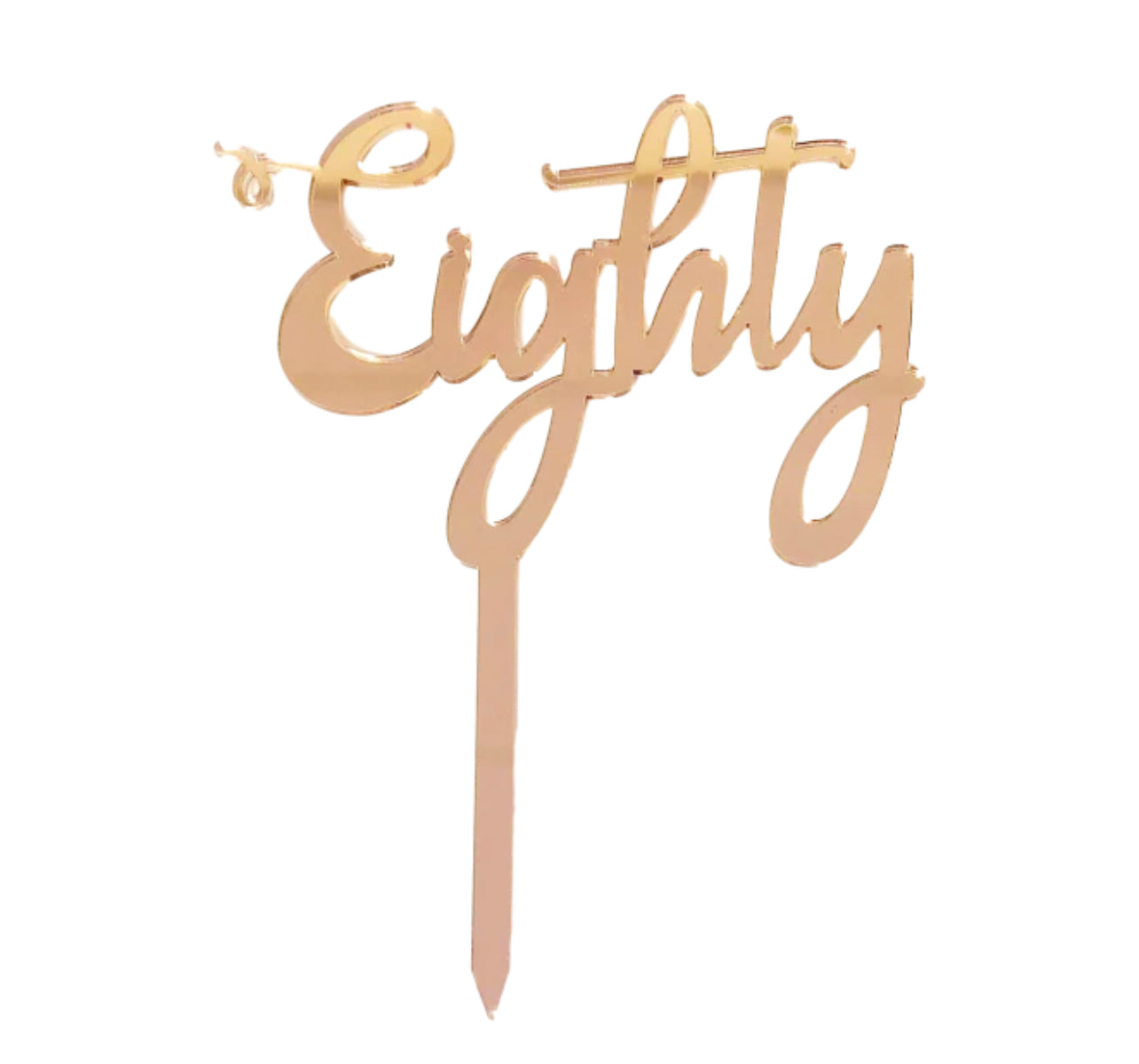 EIGHTY ROSE GOLD ACRYLIC TOPPER