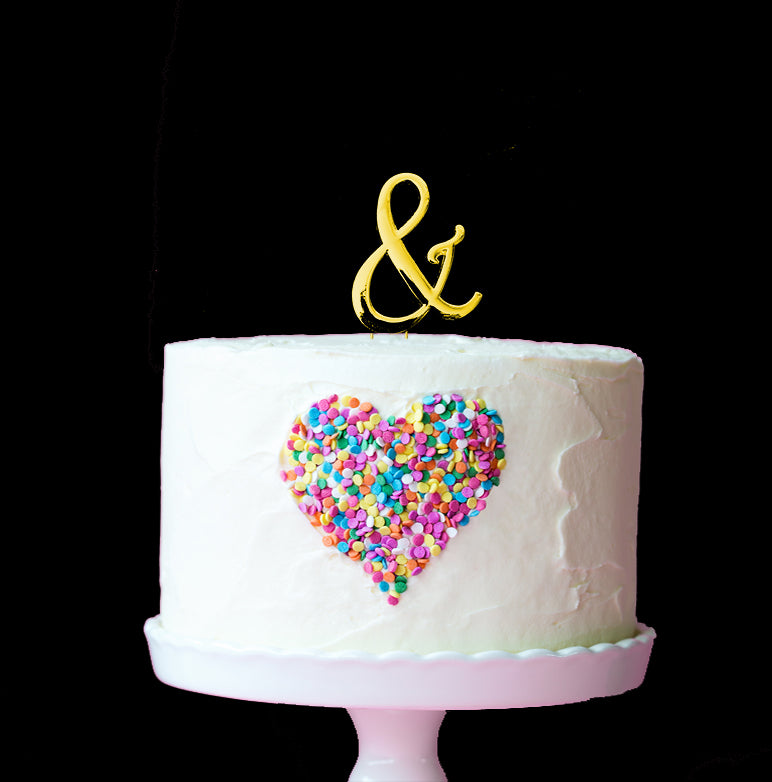 GOLD & SYMBOL CAKE TOPPER
