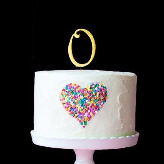 GOLD LETTER O CAKE TOPPER