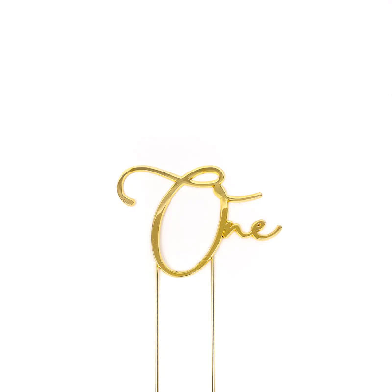 ONE GOLD CAKE TOPPER