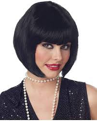 Flapper black wig