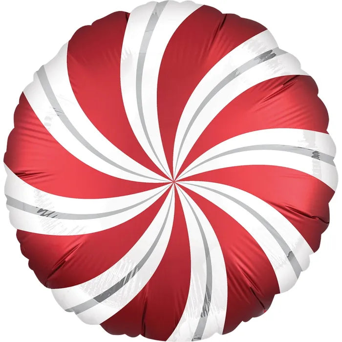 CANDY SWIRL ROUND FOIL HELIUM BALLOON