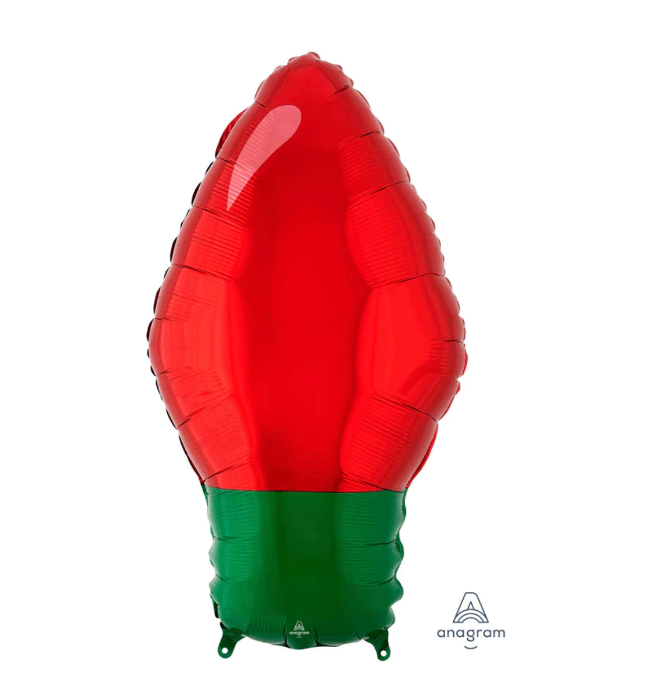RED CHRISTMAS LIGHT BULB FOIL BALLOON