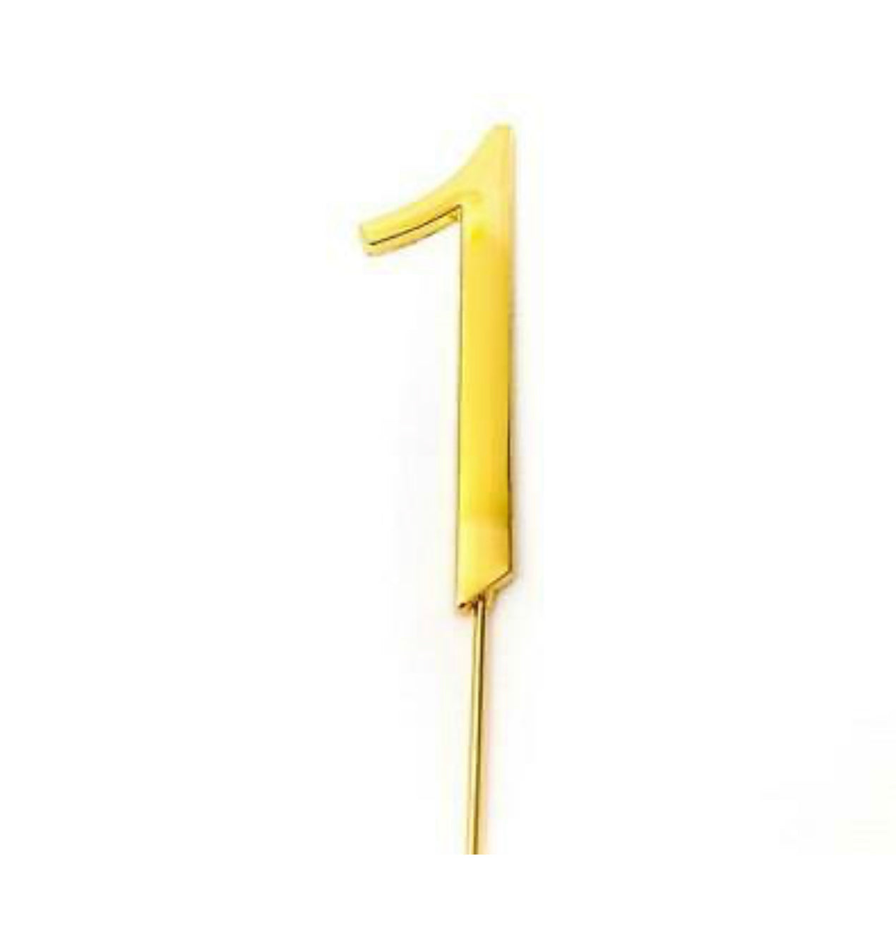 GOLD NUMBER 1 CAKE TOPPER
