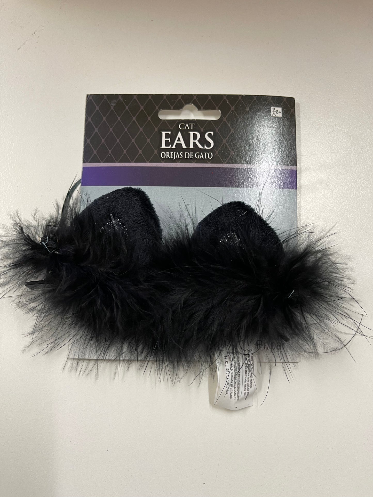 BLACK CLIP ON CAT EARS