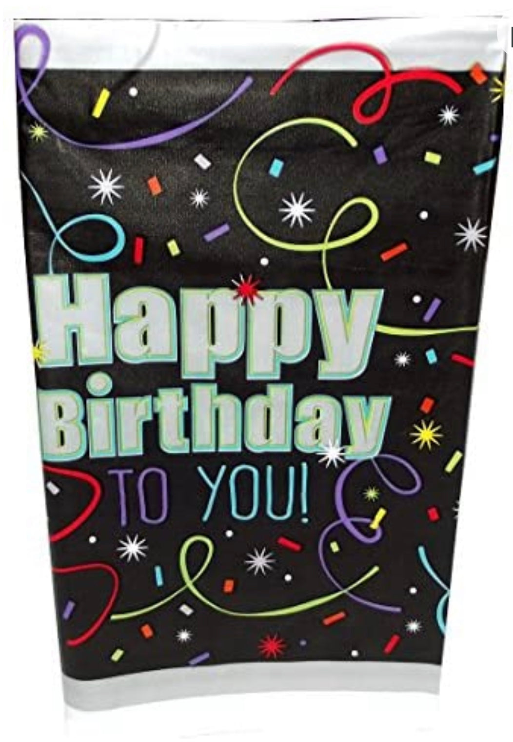 Brilliant Birthday Plastic Table Cover Multicolour