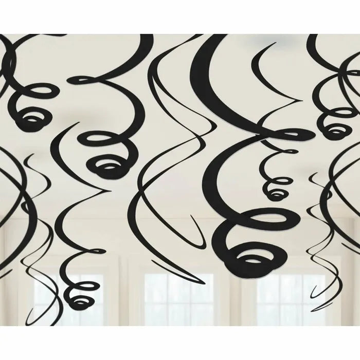 Swirl decorations - Black