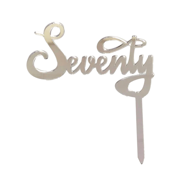 SEVENTY SILVER ACRYLIC TOPPER