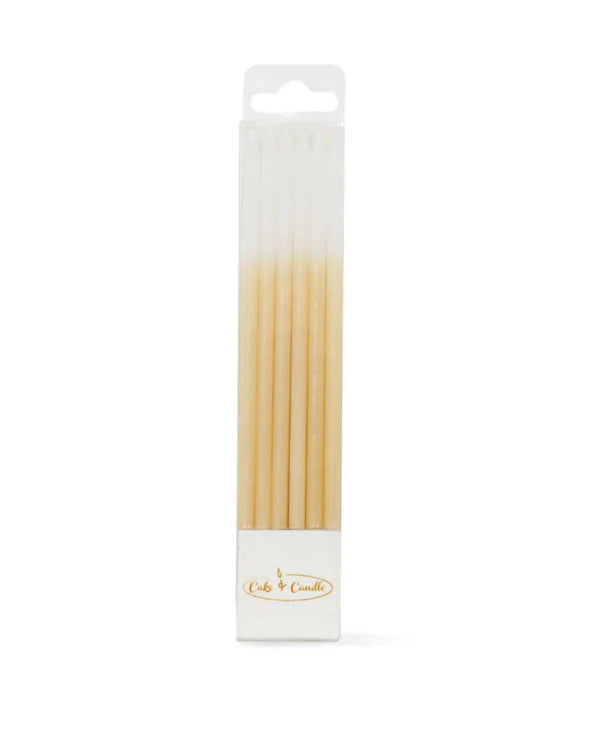 TALL CAKE CANDLES OMBRE GOLD