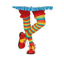 ADULT CLOWN STRIPED TIGHTS
