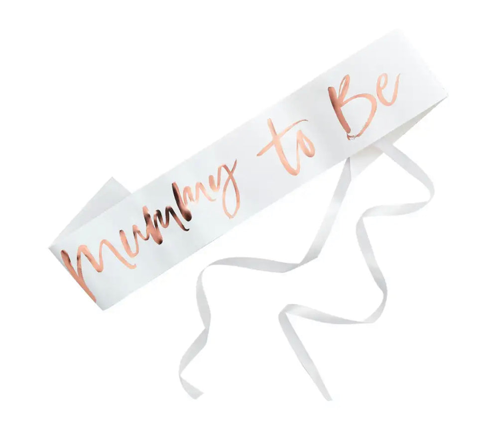 ROSE GOLD MUMMY TO BE SASH