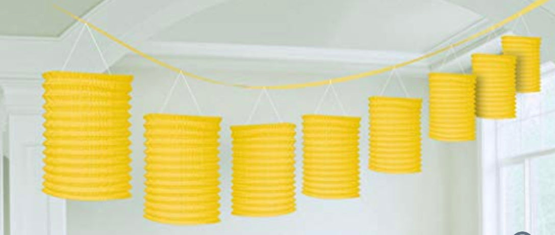 PAPER LANTERN GARLAND - YELLOW