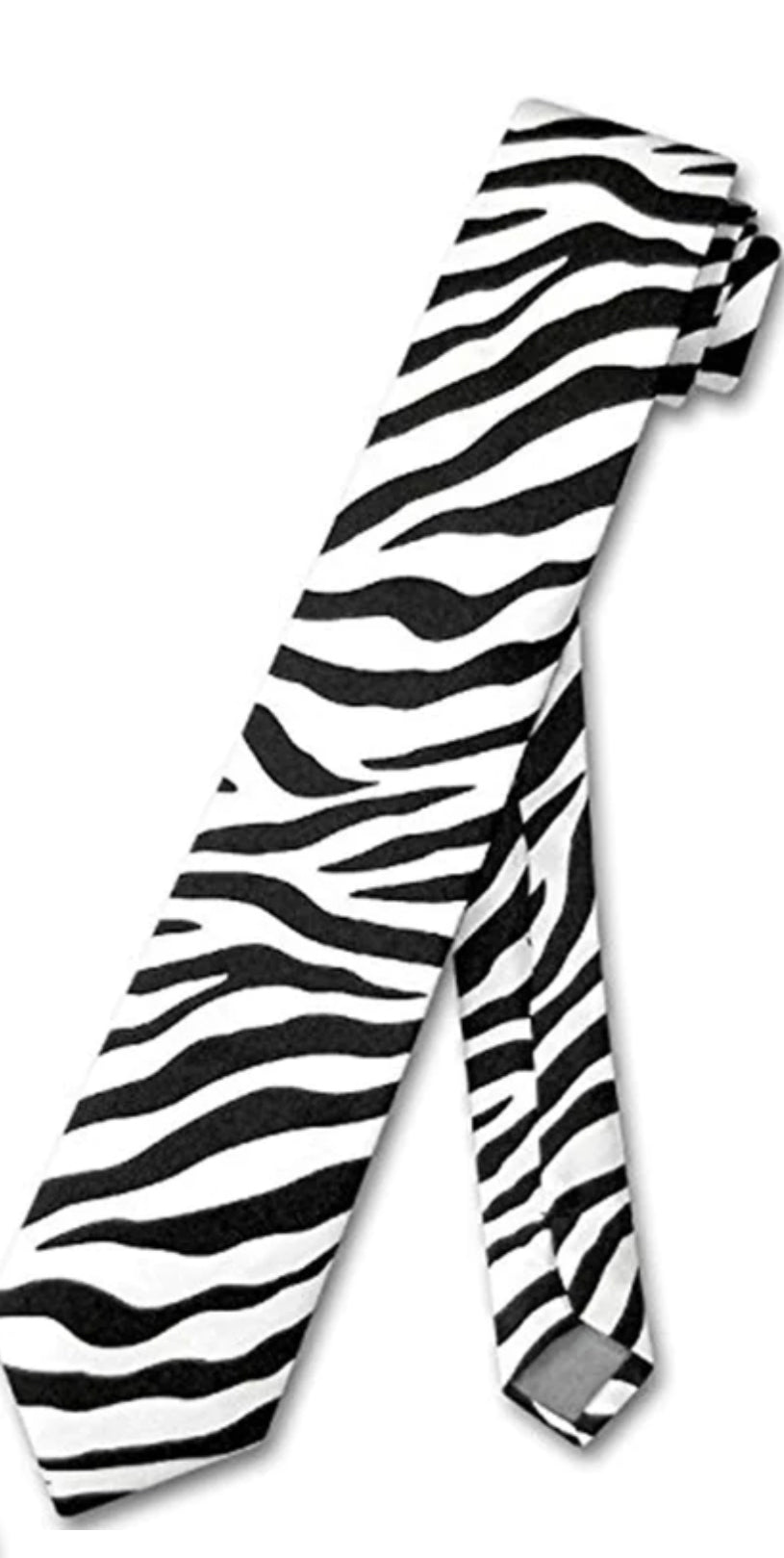 TOTALLY 80’s ZEBRA PRINT TIE