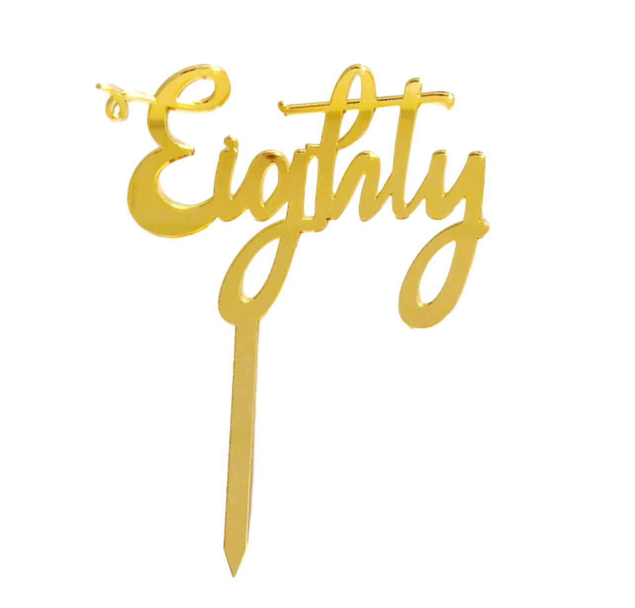 EIGHTY GOLD ACRYLIC TOPPER