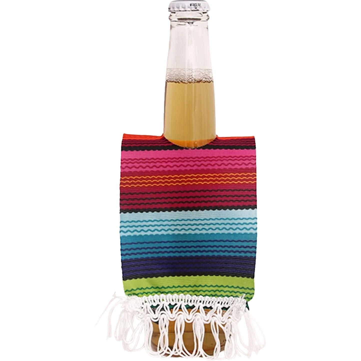SERAPE STRIPE PONCHO BOTTLE DECORATION