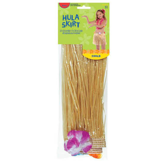 Hula Skirt - Summer Kid's Luau Skirt Natural child